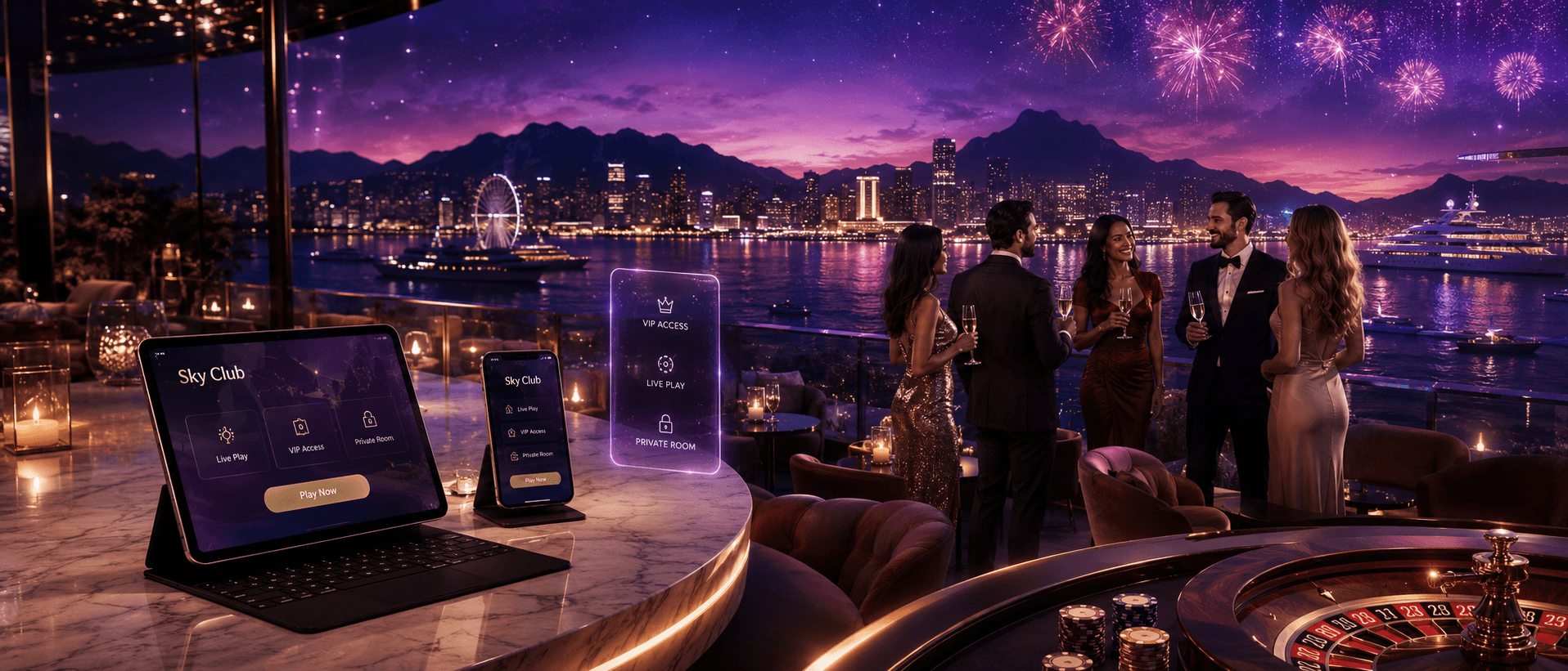 PlayLive casino evening scene